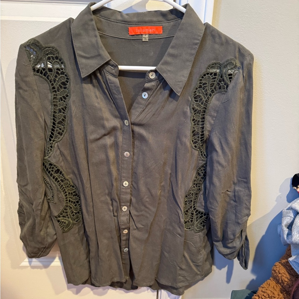 Olive Green Button Down